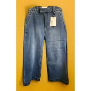 EVIDNT Anthropologie Malibu  Cropped High Rise Wide Leg Jeans Womens 25 NWT Cr6